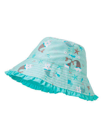 Playshoes Omkeerbare zonnehoed "Eenhoornzeemeerkat" turquoise