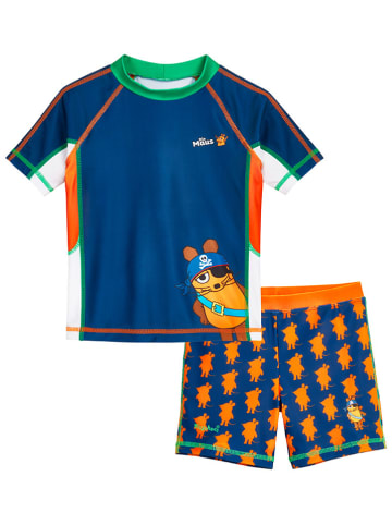 Playshoes 2-częściowy zestaw kąpielowy w kolorze granatowo-pomarańczowym