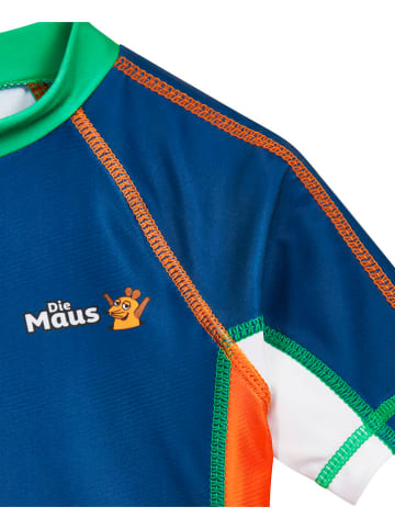 Playshoes Zwemshirt "Die Maus Pirat" blauw/meerkleurig