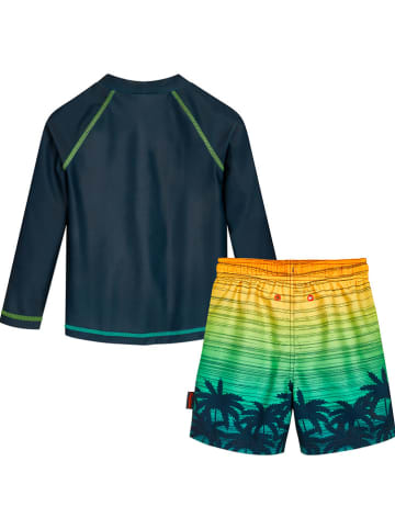 Playshoes 2-delige zwemoutfit donkerblauw/meerkleurig