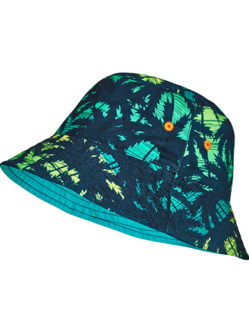 Playshoes Dwustronny kapelusz przeciwsłoneczny w kolorze turkusowo-niebieskim
