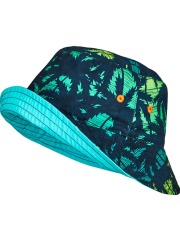 Playshoes Omkeerbare zonnehoed turquoise/blauw