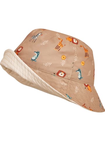 Playshoes Dwustronny kapelusz przeciwsłoneczny w kolorze beżowo-jasnobrązowym