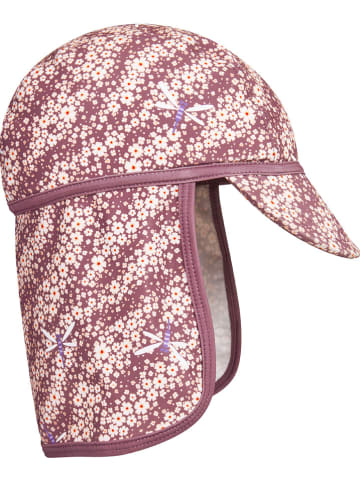 Playshoes Czapka w kolorze fioletowym z osłoną karku