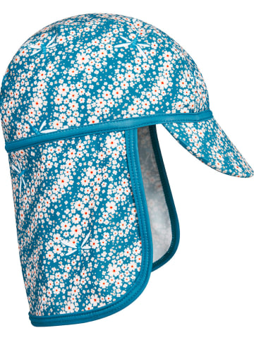 Playshoes Czapka w kolorze niebieskim z osłoną karku