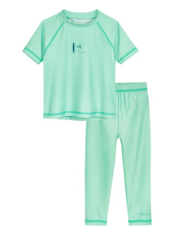 Playshoes 2tlg. Badeoutfit "Surfbrett Palmen" in Mint