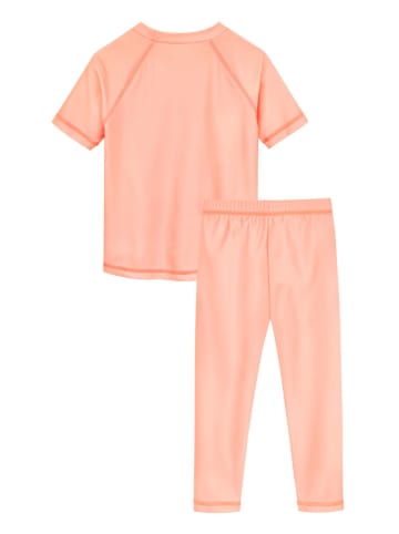 Playshoes 2tlg. Badeoutfit "Surfbrett Palmen" in Orange