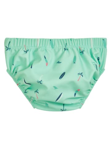 Playshoes Pieluszka kąpielowa "Surfboard Palms" w kolorze zielonym
