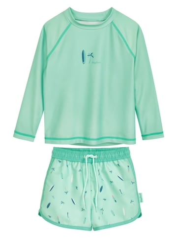 Playshoes 2tlg. Badeoutfit "Surfbrett Palmen" in Mint