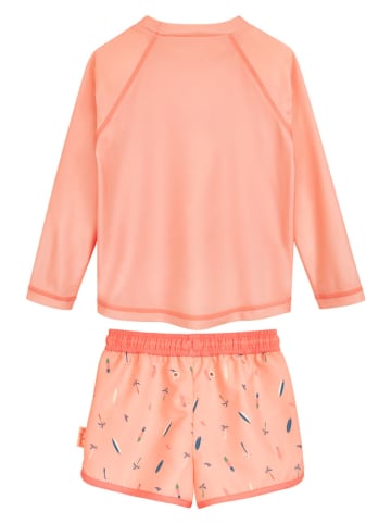 Playshoes 2tlg. Badeoutfit "Surfbrett Palmen" in Orange