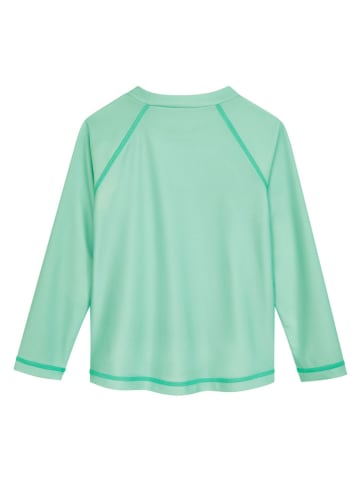 Playshoes Badeshirt "Surfbrett Palme" in Hellgrün