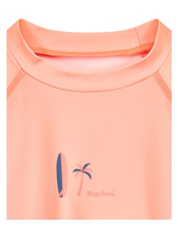 Playshoes Koszulka kąpielowa "Surfboard Palms" w kolorze pomarańczowym