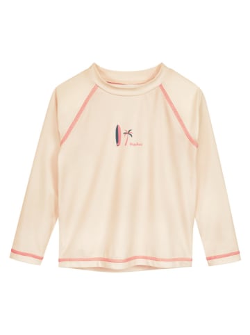 Playshoes Koszulka kąpielowa "Surfboard Palms" w kolorze kremowym