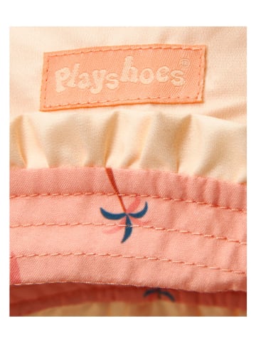 Playshoes Dwustronny kapelusz przeciwsłoneczny "Surfboard Palms" w kolorze jasnoróżowym