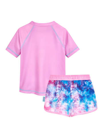 Playshoes 2-delige zwemoutfit "Batik" lichtroze/blauw