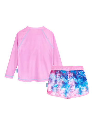 Playshoes 2-delige zwemoutfit "Batik" lichtroze/blauw