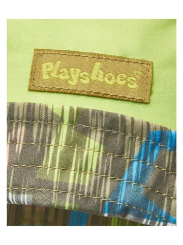 Playshoes Dwustronny kapelusz przeciwsłoneczny "Wave" w kolorze oliwkowo-zielonym