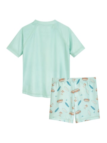 Playshoes 2-delige zwemoutfit "Surf-Bus" mintgroen