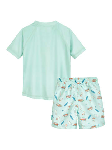 Playshoes 2-delige zwemoutfit "Surf-Bus" mintgroen
