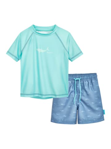 Playshoes 2-częściowy zestaw kąpielowy "Shark" w kolorze niebieskim