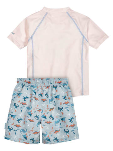 Playshoes 2tlg. Badeoutfit "Dino" in Creme/ Hellblau