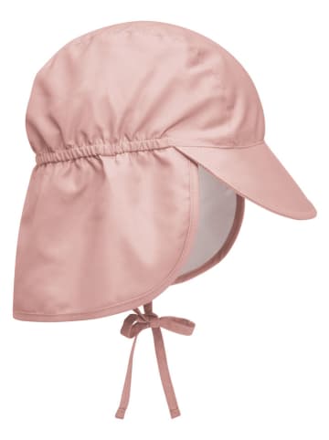 Playshoes Czapka w kolorze jasnoróżowym z osłoną karku