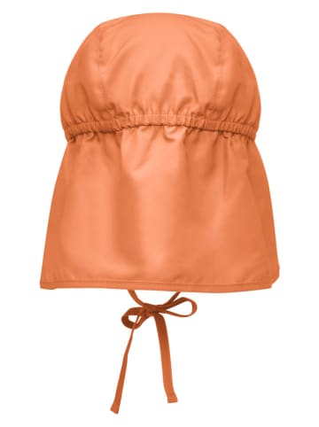 Playshoes Czapka w kolorze pomarańczowym z osłoną karku