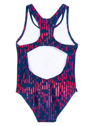 Playshoes Badeanzug in Dunkelblau/ Pink
