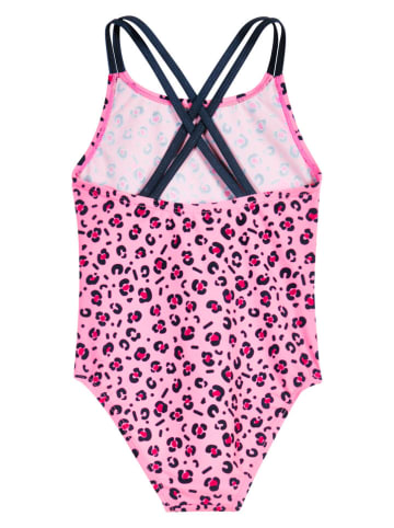 Playshoes Badeanzug in Rosa/ Schwarz