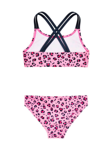 Playshoes Bikini "Leo-Print" in Rosa/ Schwarz