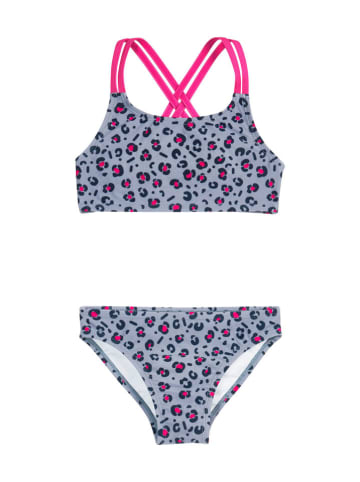 Playshoes Bikini "Leo-Print" grijs/roze