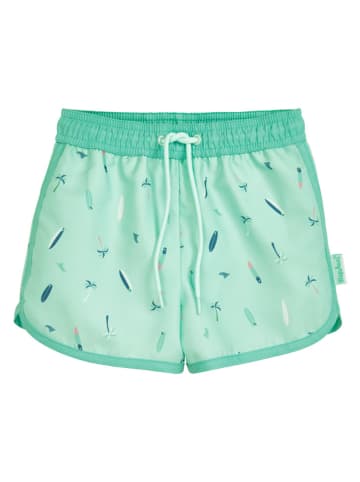 Playshoes Badeshorts "Surfbrett Palme" in Mint
