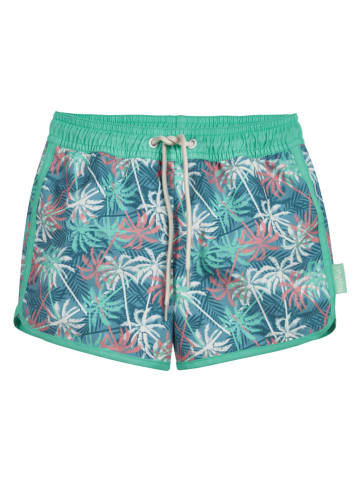 Playshoes Zwemshort "Palmen" groen/blauw