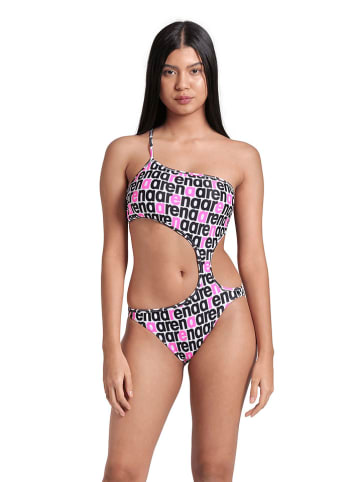 Arena Strój kąpielowy w kolorze biało-czarno-różowym