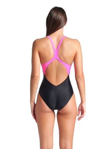 Arena Badeanzug in Schwarz/ Pink