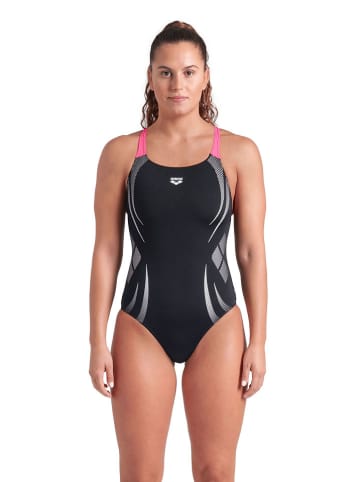 Arena Strój kąpielowy w kolorze czarno-różowym