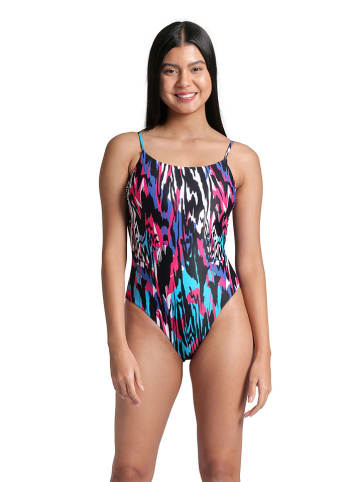 Arena Strój kąpielowy w kolorze czarno-różowo-turkusowym