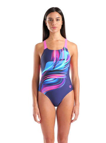 Arena Strój kąpielowy w kolorze granatowo-różowym