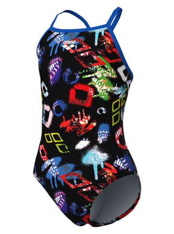 Arena Strój kąpielowy w kolorze czarnym ze wzorem