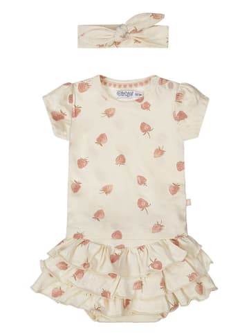 Dirkje 3-delige outfit crème/lichtroze