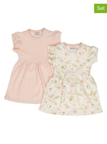 Dirkje 2-delige set: Jurk beige/lichtroze