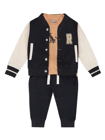 Dirkje 3tlg. Outfit in Orange/ Dunkelblau/ Creme