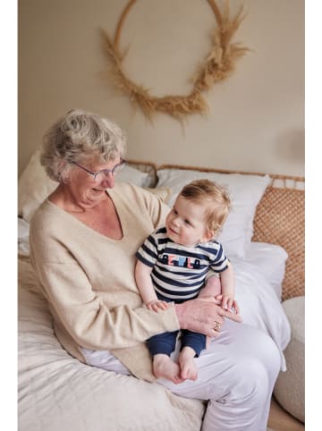 Dirkje Shirt in Weiß/ Dunkelblau