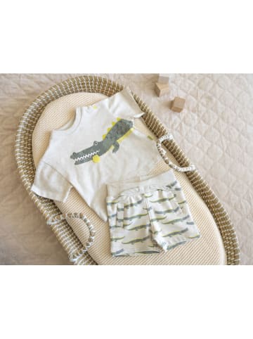 Dirkje 2-delige outfit crème/groen