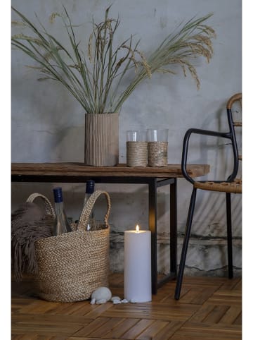 STAR Trading LED-Kerze "Rak" in Weiß - (H)27,5 x Ø 10 cm