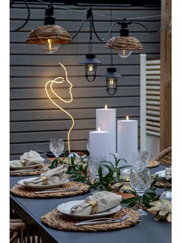 STAR Trading LED-Kerze "Rak" in Weiß - (H)27,5 x Ø 10 cm