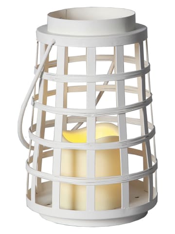 STAR Trading 2er-Set: LED-Laternen in Weiß - (H)21 x Ø 13 cm
