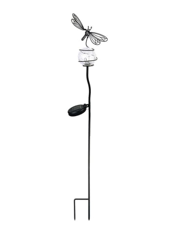 STAR Trading LED-Solar-Gartenstecker "Butterfly" in Schwarz/ Transparent - (H)85 cm
