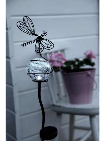 STAR Trading LED-Solar-Gartenstecker "Butterfly" in Schwarz/ Transparent - (H)85 cm
