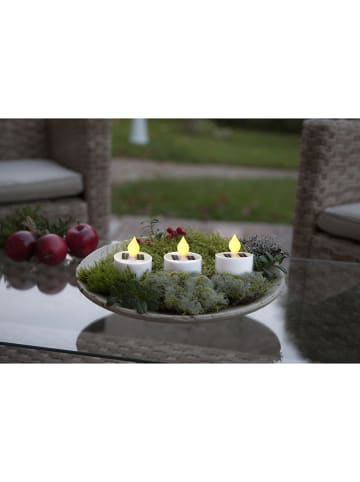 STAR Trading 3er-Set: Solar-Teelichter "Saul" in Warmweiß - Ø 5,5 cm
